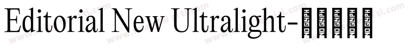 Editorial New Ultralight字体转换